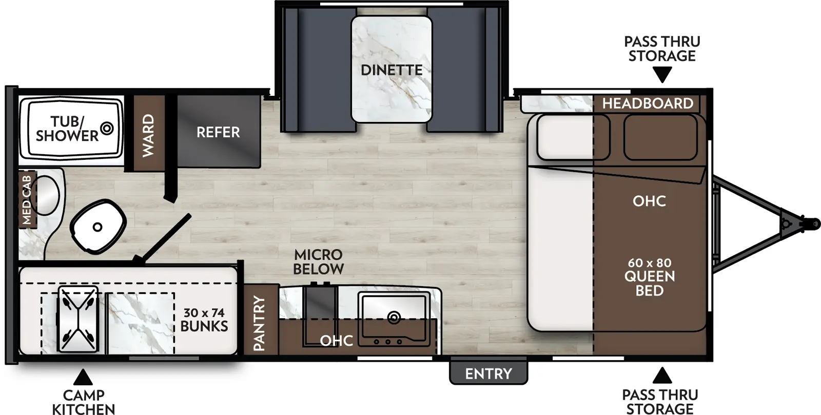 Apex Nano 194BHS Floorplan